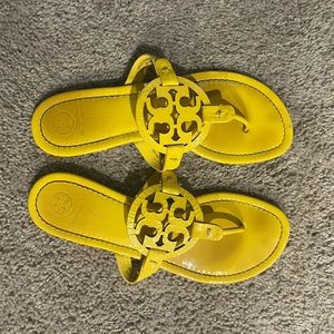 Tory Burch Patent Yellow Miller Sandal